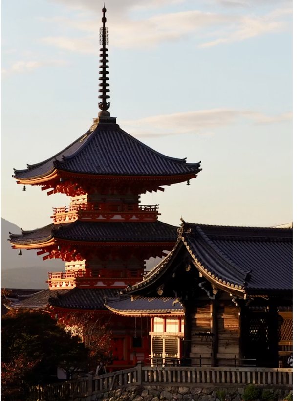 La pagoda del Kiyomizu-dera al tramonto