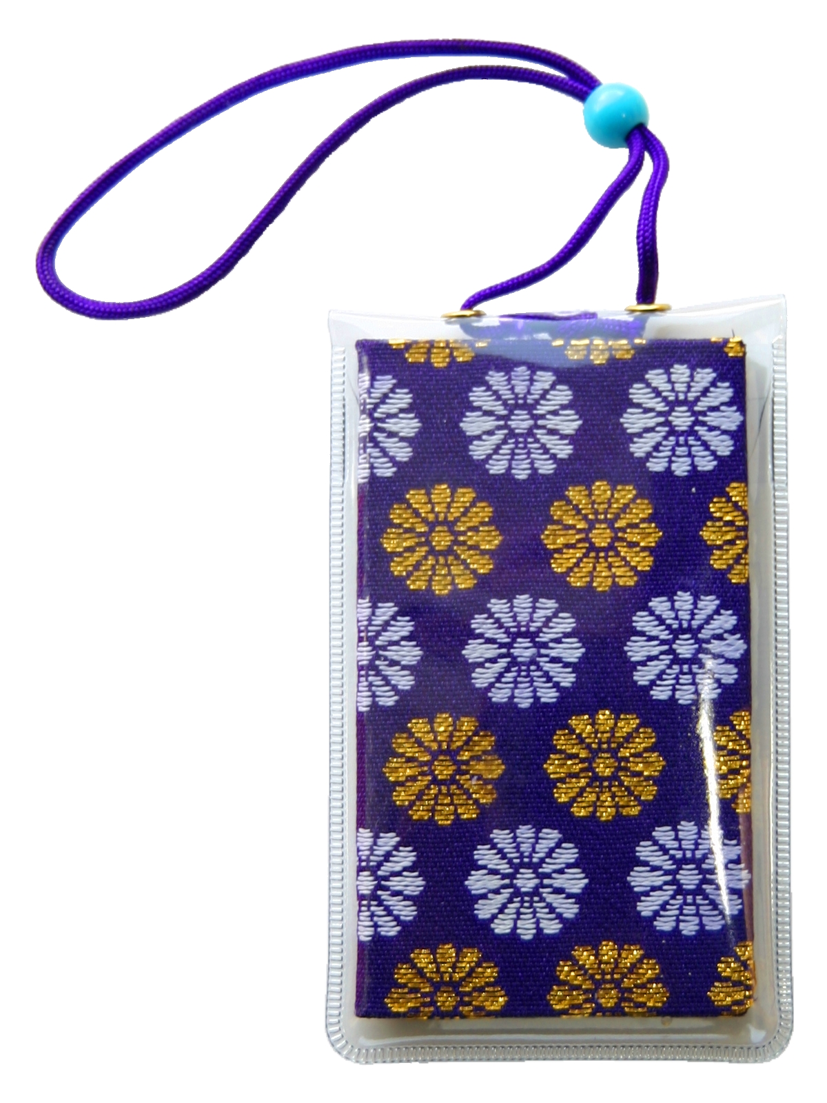 Gli omamori colorati in vendita al bancone di un santuario giapponese